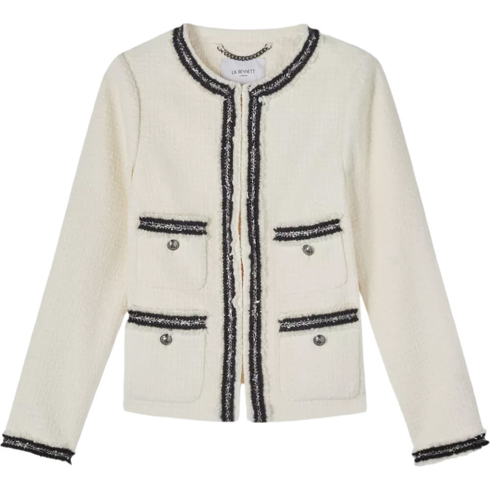 LK Bennett Charlie Tweed Trim Jacket